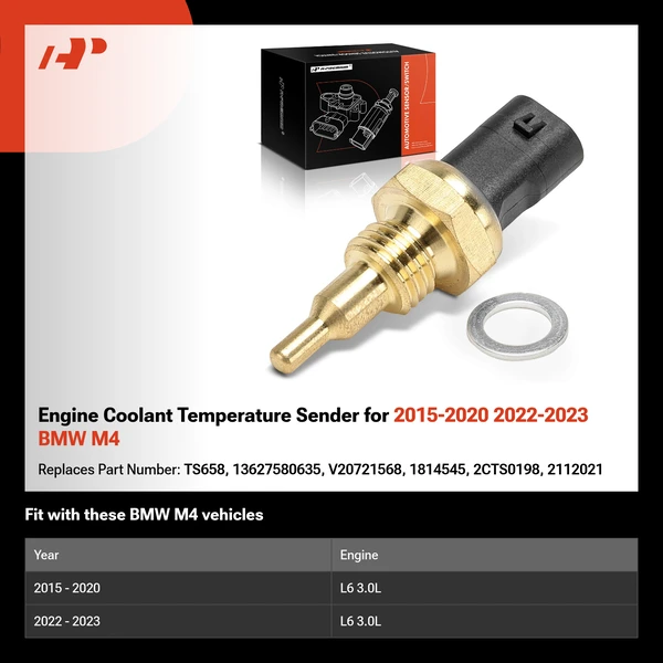 Engine Coolant Temperature Sender for 2015-2020 2022-2023 BMW M4