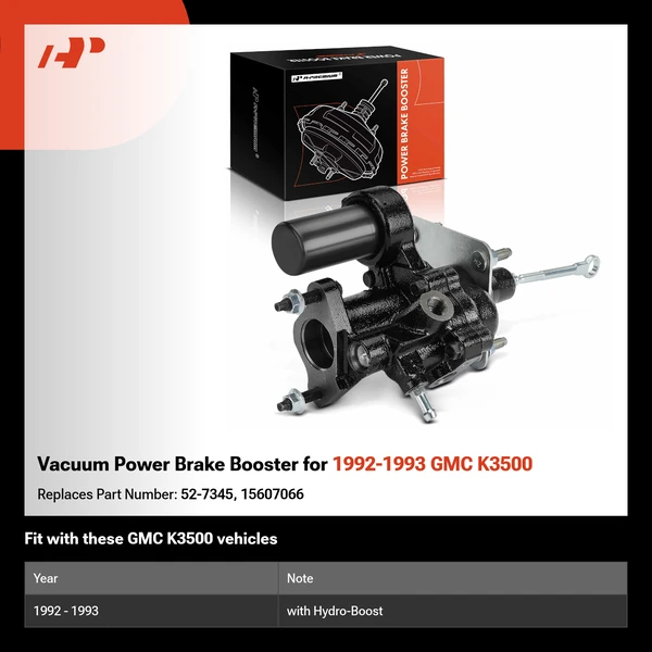 Vacuum Power Brake Booster for 1992-1993 GMC K3500