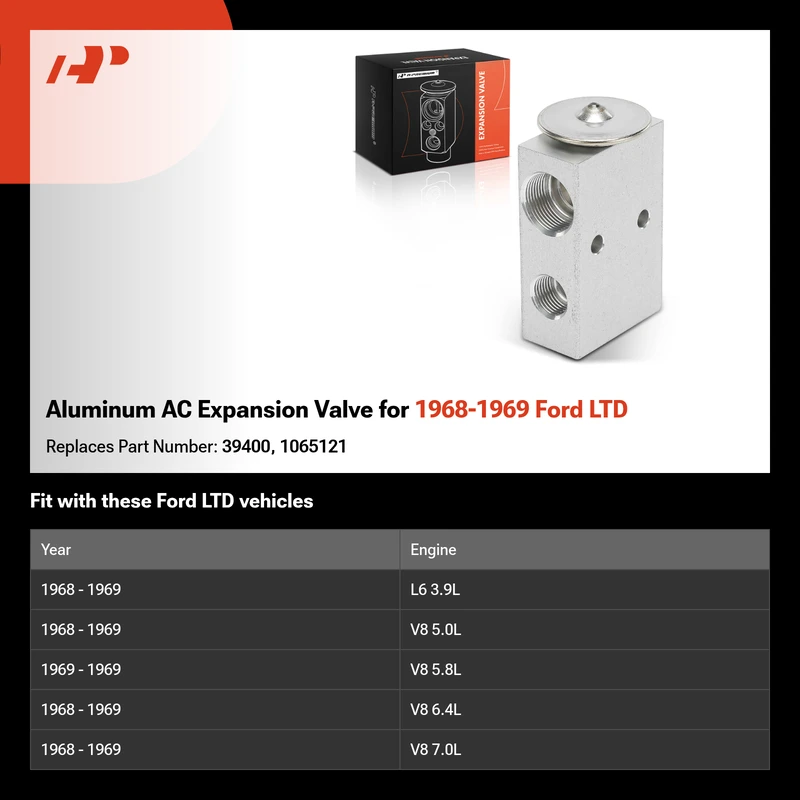 Aluminum AC Expansion Valve for 1968-1969 Ford LTD