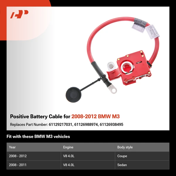 Positive Battery Cable for 2008-2012 BMW M3