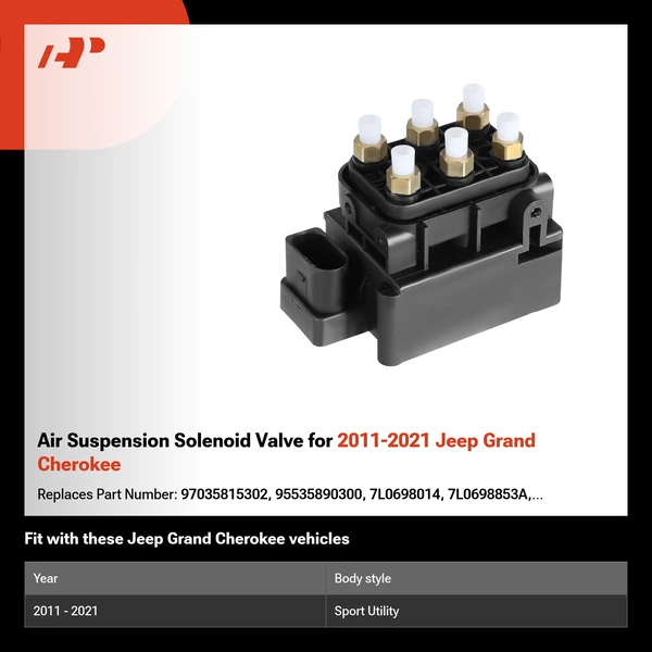 Air Suspension Solenoid Valve for 2011-2021 Jeep Grand Cherokee