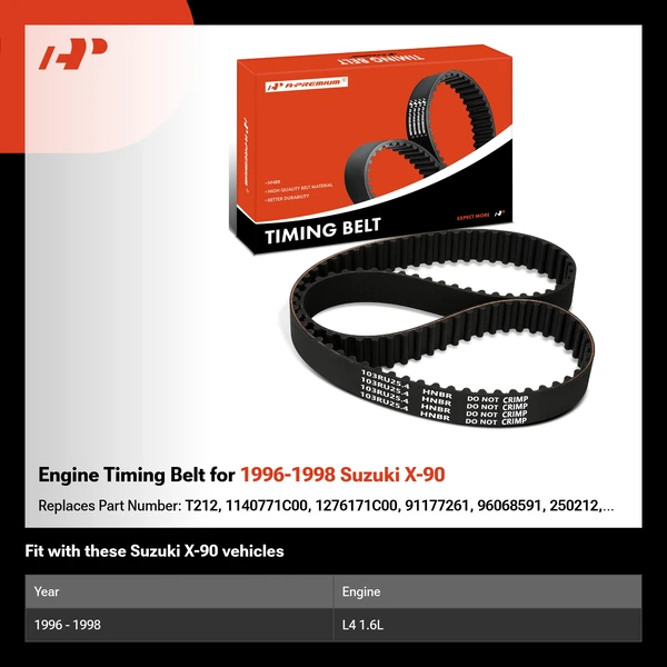 Engine Timing Belt for 1996-1998 Suzuki X-90