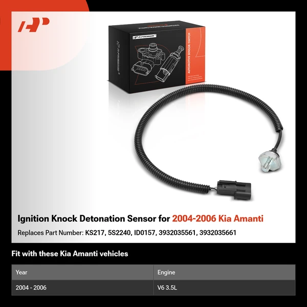 Ignition Knock Detonation Sensor for 2004-2006 Kia Amanti