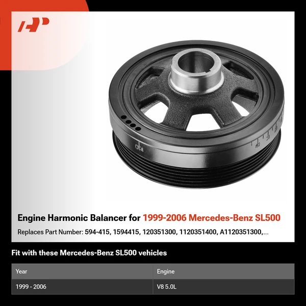 Engine Harmonic Balancer for 1999-2006 Mercedes-Benz SL500