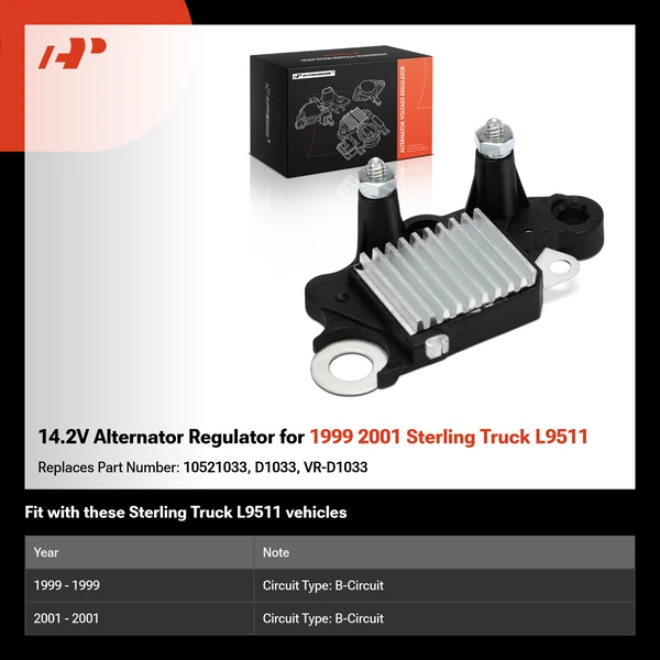 14.2V Alternator Regulator for 1999 2001 Sterling Truck L9511