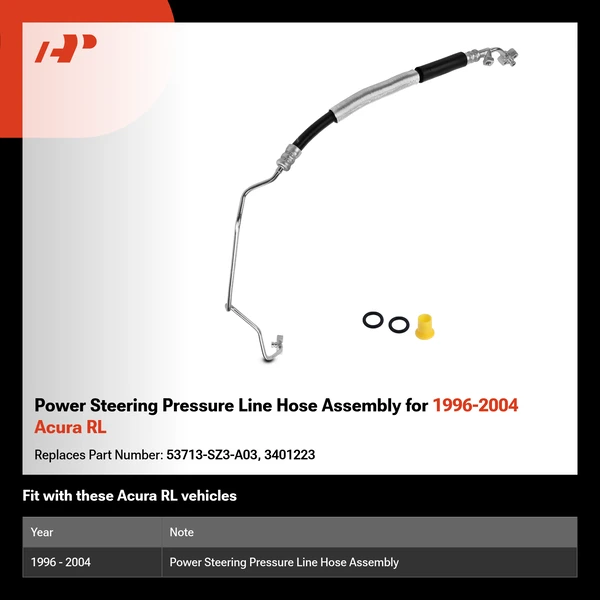 Power Steering Pressure Line Hose Assembly for 1996-2004 Acura RL