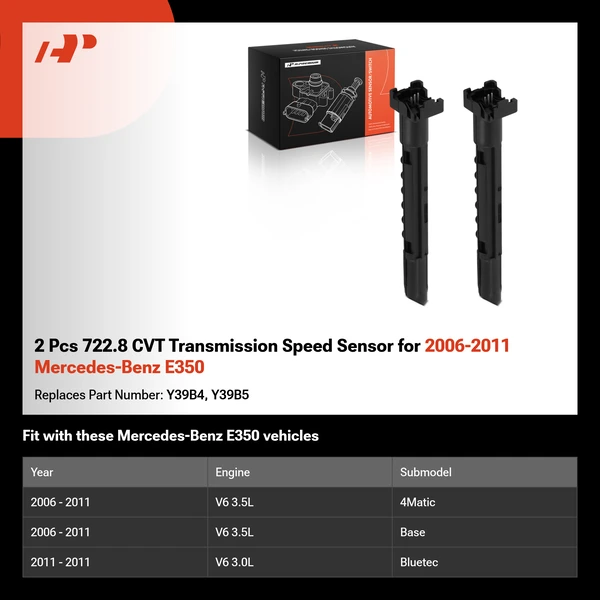 2 Pcs 722.8 CVT Transmission Speed Sensor for 2006-2011 Mercedes-Benz E350