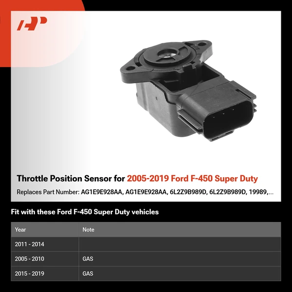 Throttle Position Sensor for 2005-2019 Ford F-450 Super Duty