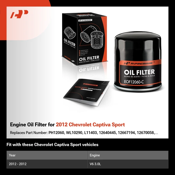 Engine Oil Filter for 2012 Chevrolet Captiva Sport
