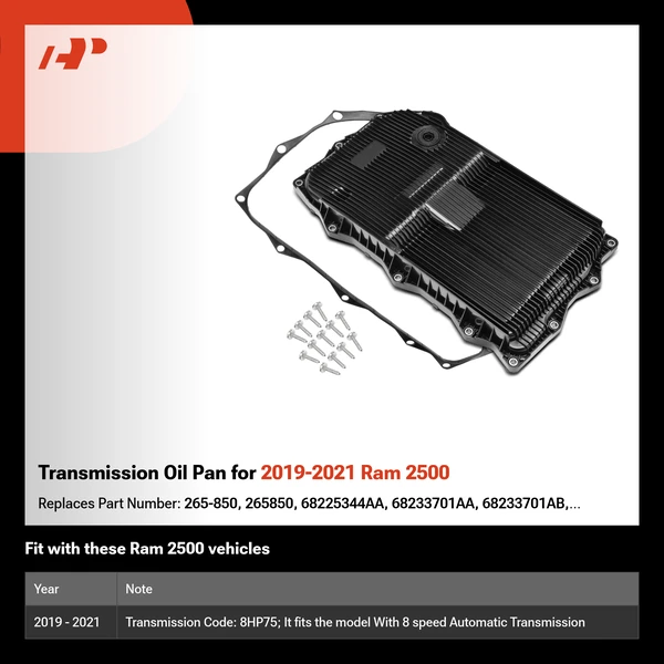 Transmission Oil Pan for 2019-2021 Ram 2500