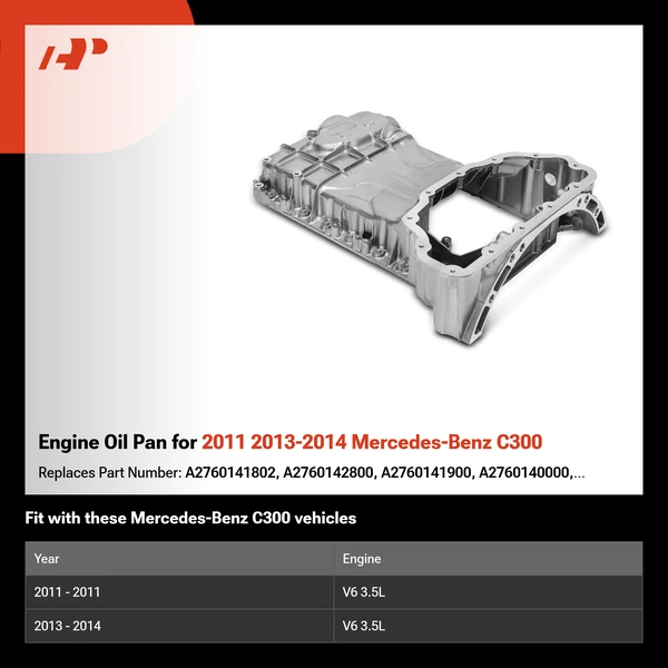 Engine Oil Pan for 2011 2013-2014 Mercedes-Benz C300