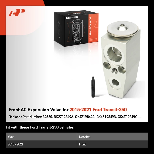 Front AC Expansion Valve for 2015-2021 Ford Transit-250