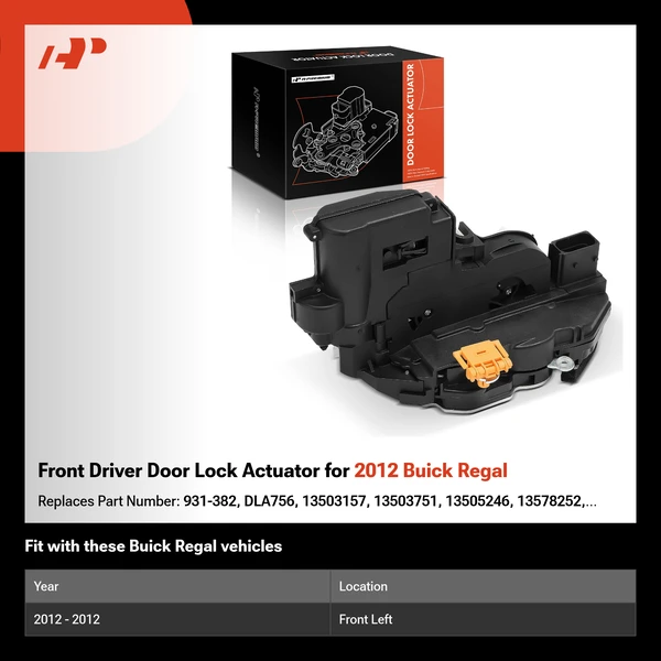 Front Driver Door Lock Actuator for 2012 Buick Regal