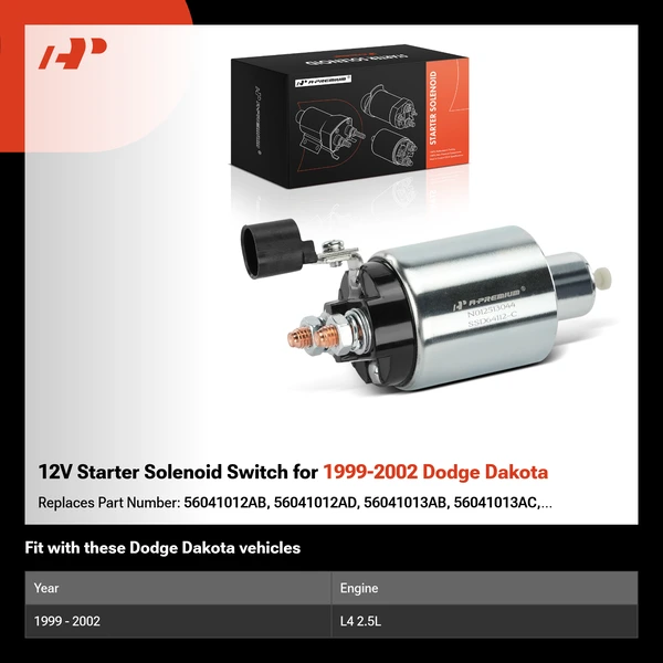 12V Starter Solenoid Switch for 1999-2002 Dodge Dakota
