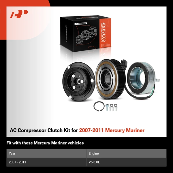 AC Compressor Clutch Kit for 2007-2011 Mercury Mariner