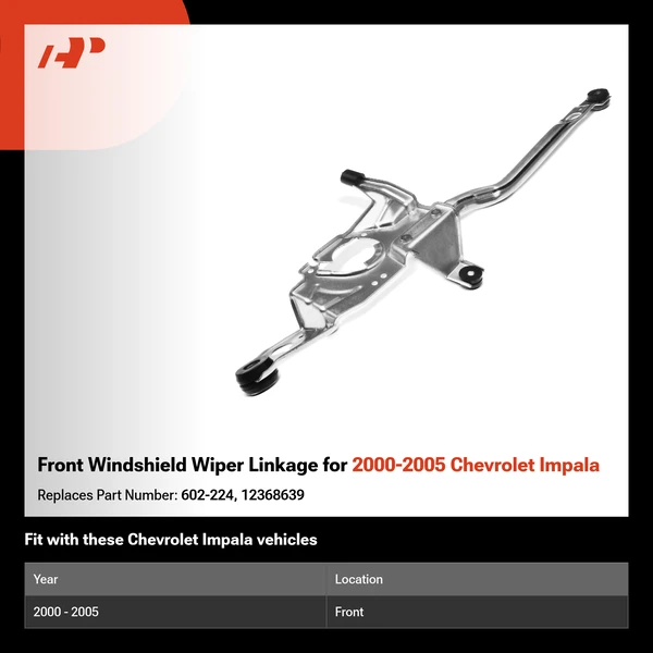 Front Windshield Wiper Linkage for 2000-2005 Chevrolet Impala