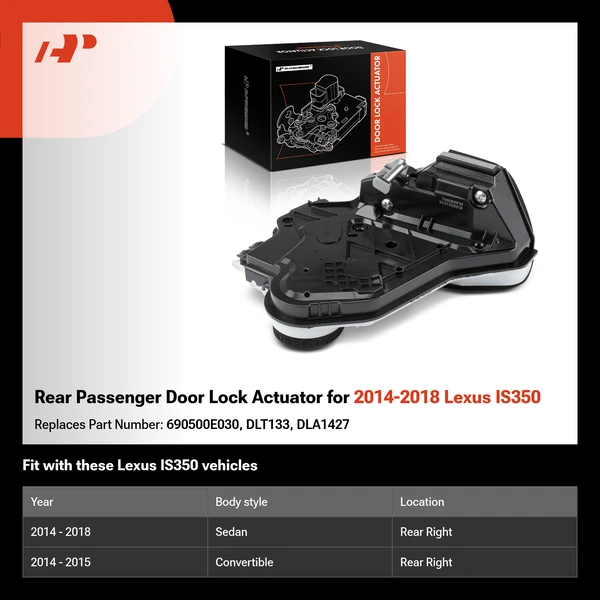 Rear Passenger Door Lock Actuator for 2014-2018 Lexus IS350