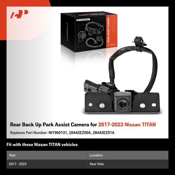 Rear Back Up Park Assist Camera for 2017-2023 Nissan TITAN