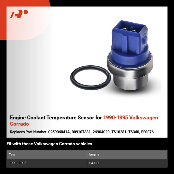 Engine Coolant Temperature Sensor for 1990-1995 Volkswagen Corrado