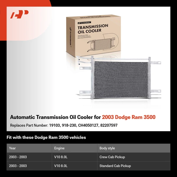 Automatic Transmission Oil Cooler for 2003 Dodge Ram 3500