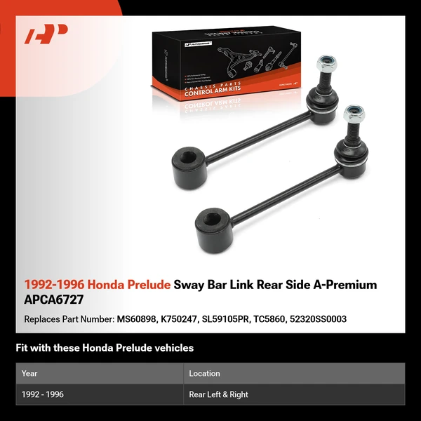 1992-1996 Honda Prelude Sway Bar Link Rear Side A-Premium APCA6727