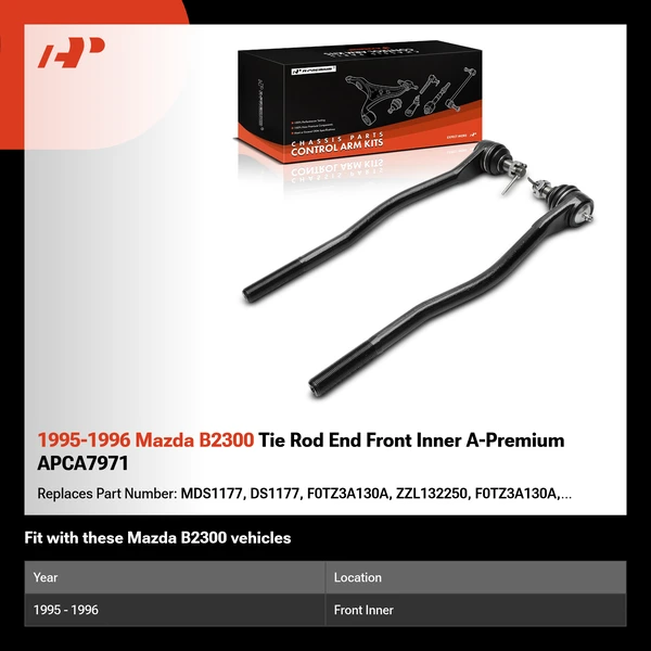 1995-1996 Mazda B2300 Tie Rod End Front Inner A-Premium APCA7971