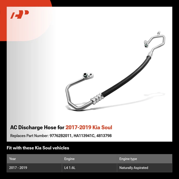 AC Discharge Hose for 2017-2019 Kia Soul