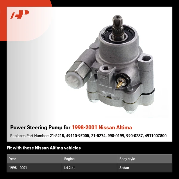 Power Steering Pump for 1998-2001 Nissan Altima