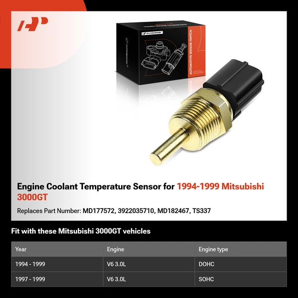 Engine Coolant Temperature Sensor for 1994-1999 Mitsubishi 3000GT