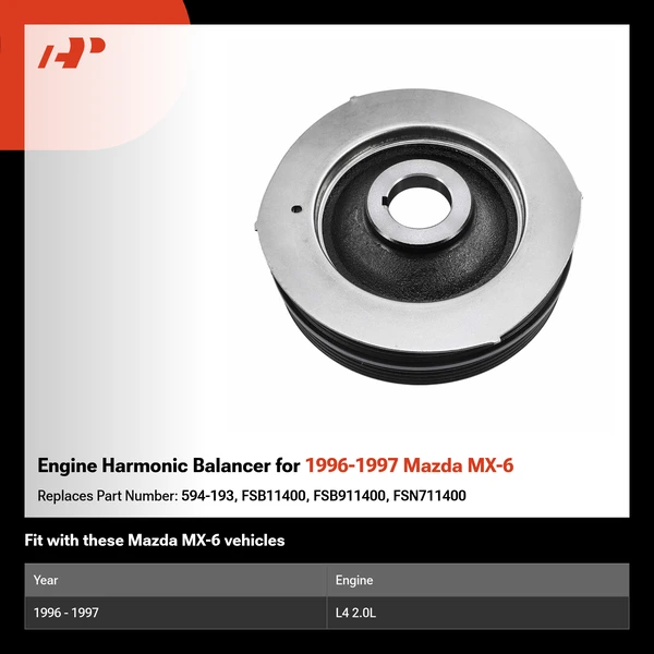 Engine Harmonic Balancer for 1996-1997 Mazda MX-6