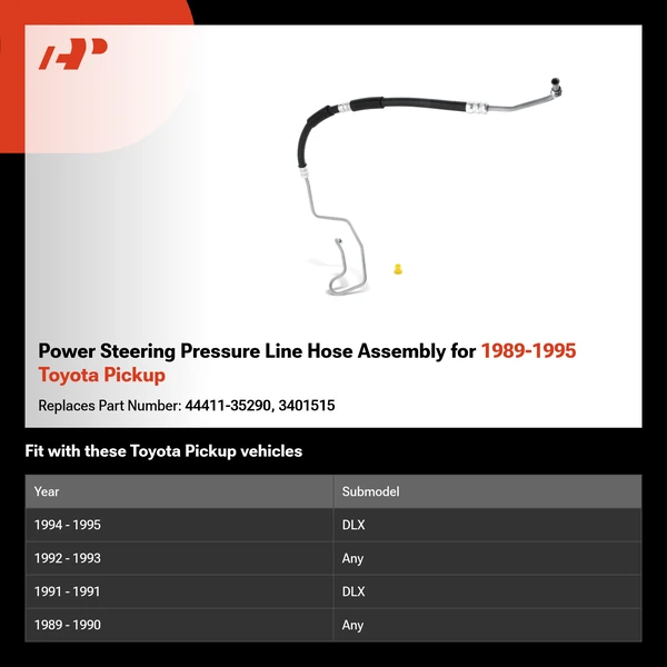 Power Steering Pressure Line Hose Assembly for 1989-1995 Toyota Pickup