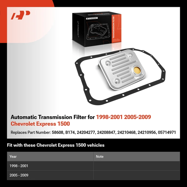Automatic Transmission Filter for 1998-2001 2005-2009 Chevrolet Express 1500