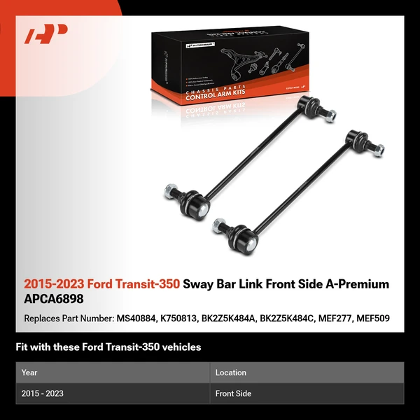 2015-2023 Ford Transit-350 Sway Bar Link Front Side A-Premium APCA6898