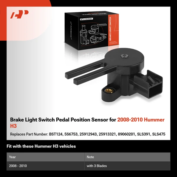 Brake Light Switch Pedal Position Sensor for 2008-2010 Hummer H3