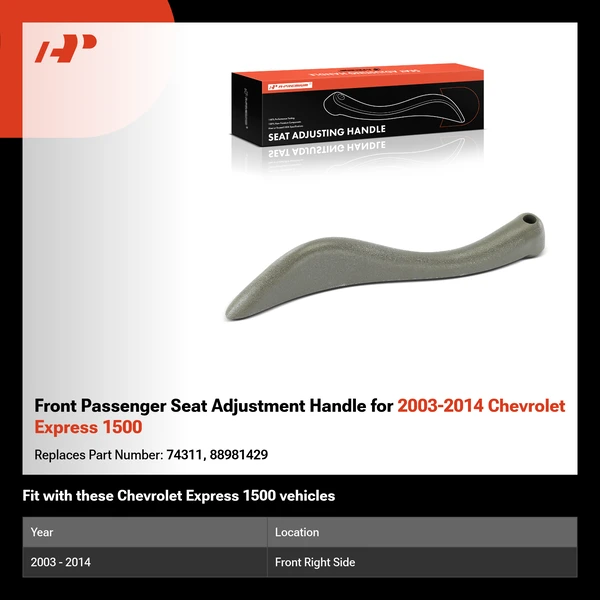 Front Passenger Seat Adjustment Handle for 2003-2014 Chevrolet Express 1500