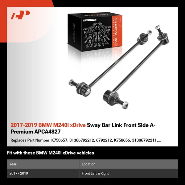 2017-2019 BMW M240i xDrive Sway Bar Link Front Side A-Premium APCA4827