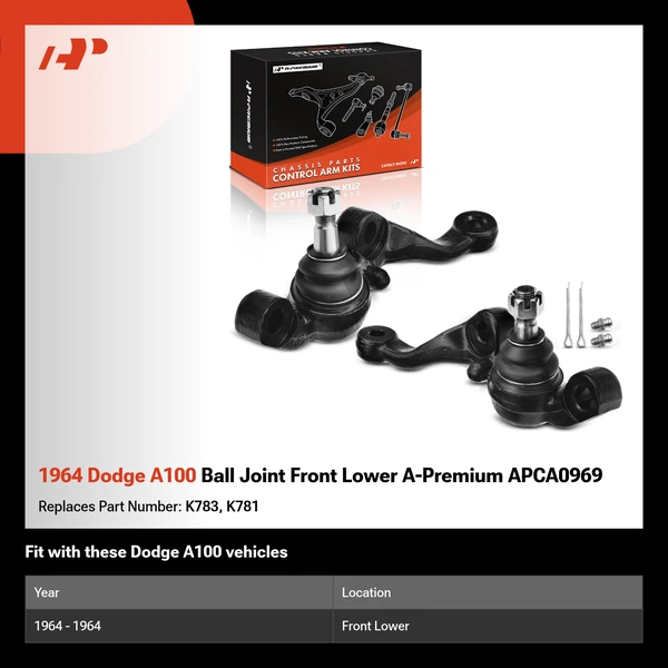 1964 Dodge A100 Ball Joint Front Lower A-Premium APCA0969