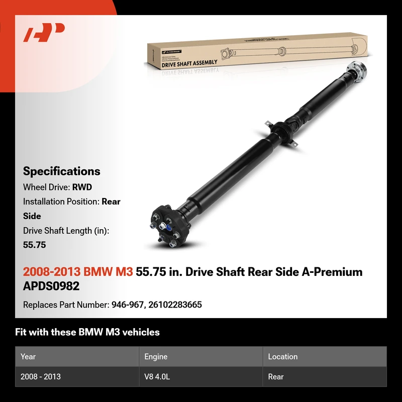 2008-2013 BMW M3 55.75 in. Drive Shaft Rear Side A-Premium APDS0982