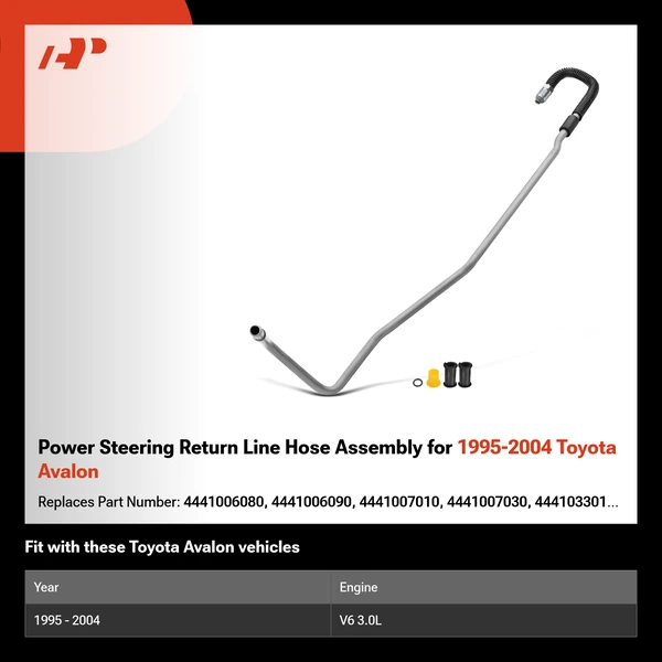 Power Steering Return Line Hose Assembly for 1995-2004 Toyota Avalon