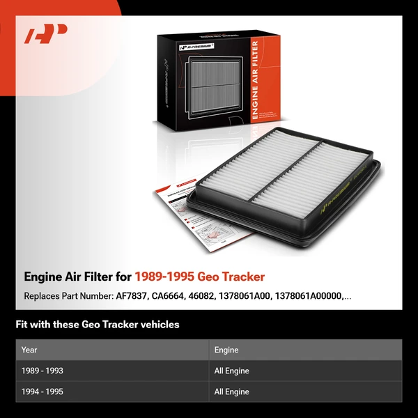Engine Air Filter for 1989-1995 Geo Tracker