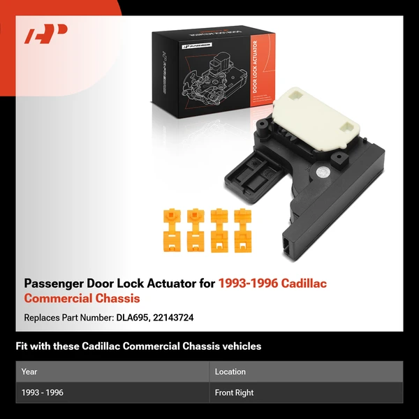 Passenger Door Lock Actuator for 1993-1996 Cadillac Commercial Chassis