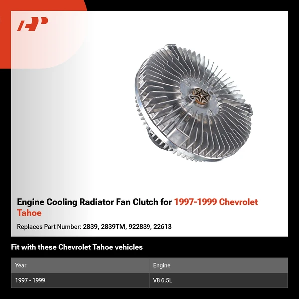 Engine Cooling Radiator Fan Clutch for 1997-1999 Chevrolet Tahoe