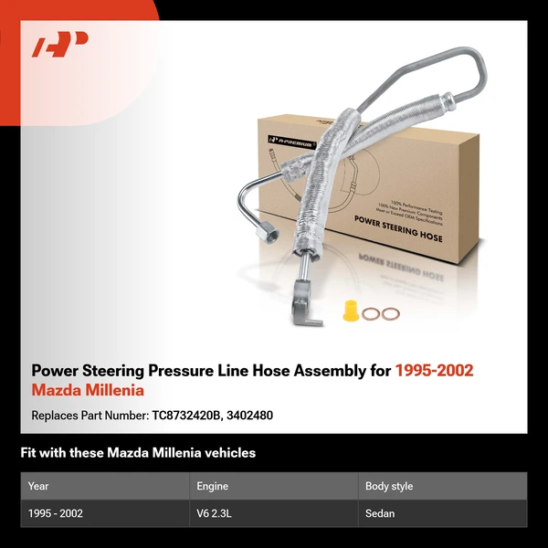 Power Steering Pressure Line Hose Assembly for 1995-2002 Mazda Millenia