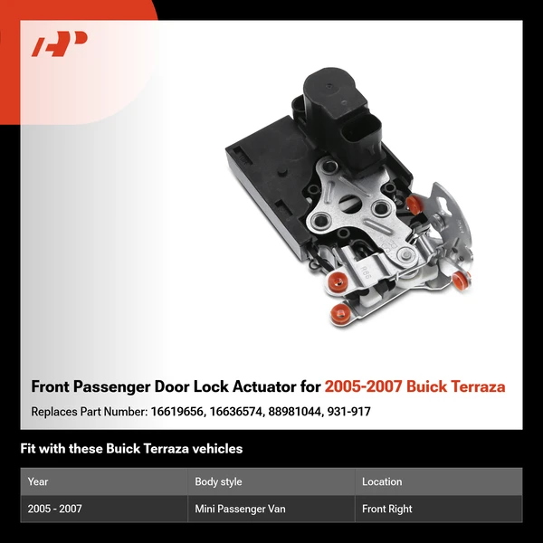 Front Passenger Door Lock Actuator for 2005-2007 Buick Terraza