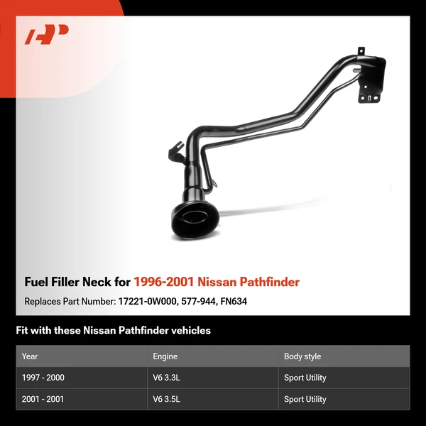 Fuel Filler Neck for 1996-2001 Nissan Pathfinder