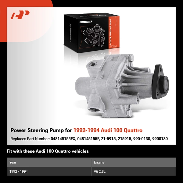 Power Steering Pump for 1992-1994 Audi 100 Quattro