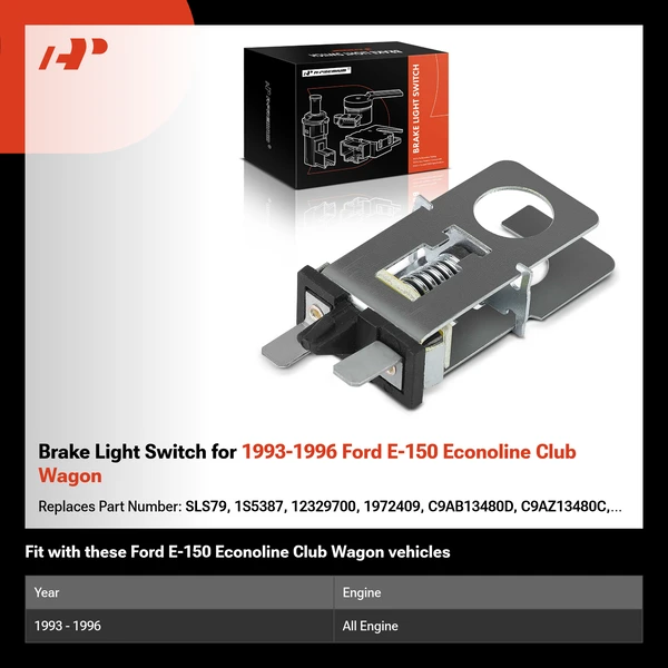 Brake Light Switch for 1993-1996 Ford E-150 Econoline Club Wagon