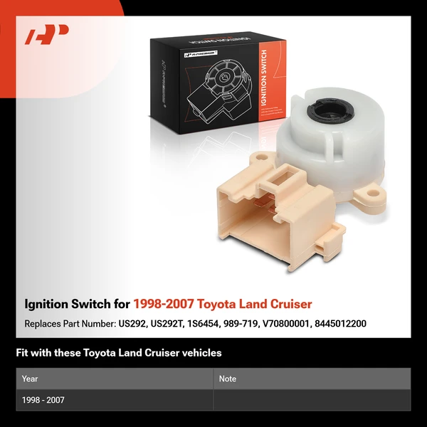Ignition Switch for 1998-2007 Toyota Land Cruiser