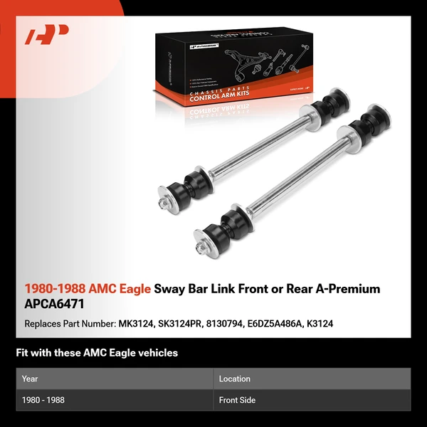 1980-1988 AMC Eagle Sway Bar Link Front or Rear A-Premium APCA6471