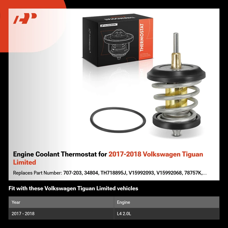 Engine Coolant Thermostat for 2017-2018 Volkswagen Tiguan Limited